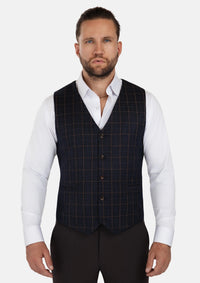 Spruce Blue Flannel Windowpane Vest