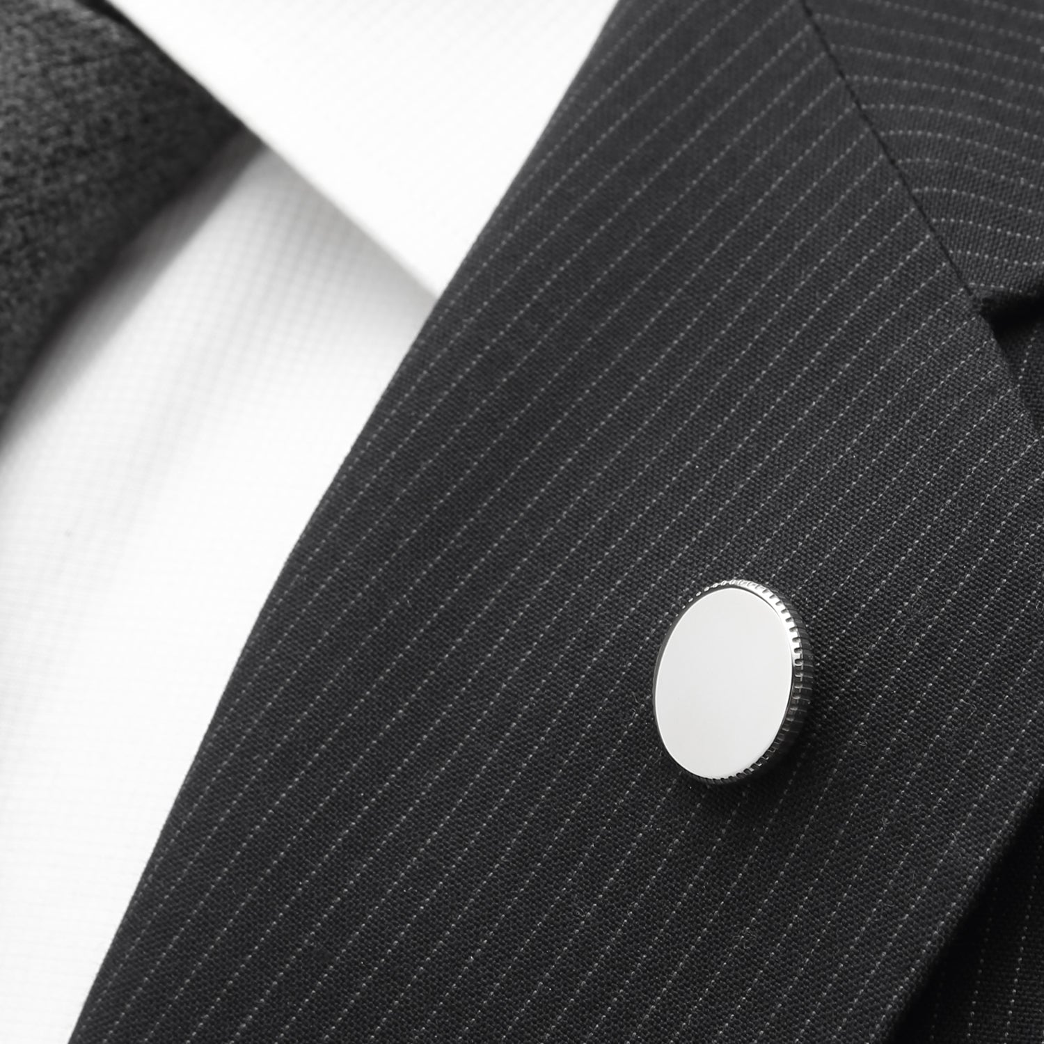 Stainless Steel Coin Edge Engravable Lapel Pin - SARTORO978