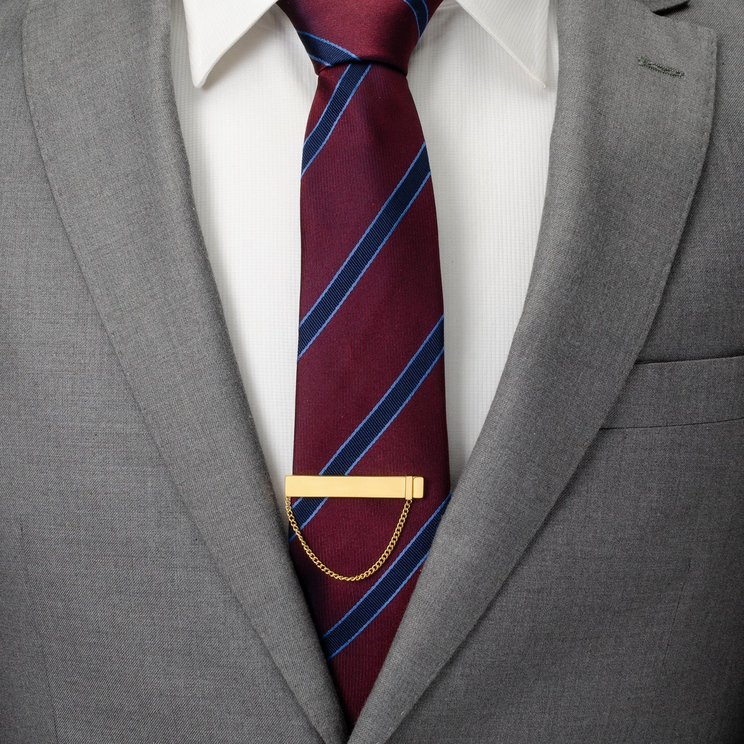 Stainless Steel Gold Chain Tie Clip - SARTORO867