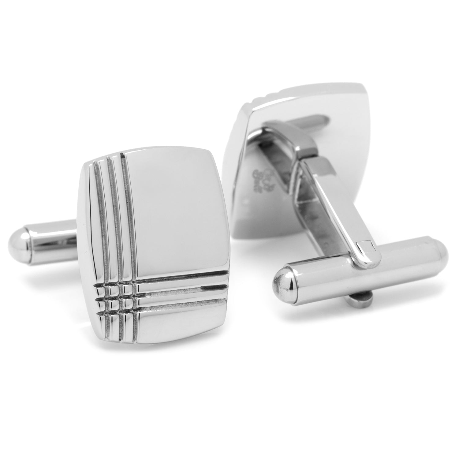 Stainless Steel Tartan Plaid 5-Stud Set - SARTORO778