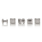 Stainless Steel White Pave Crystal 5-Studs - SARTORO877