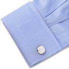 Stainless Steel White Pave Crystal Cufflinks - SARTORO764