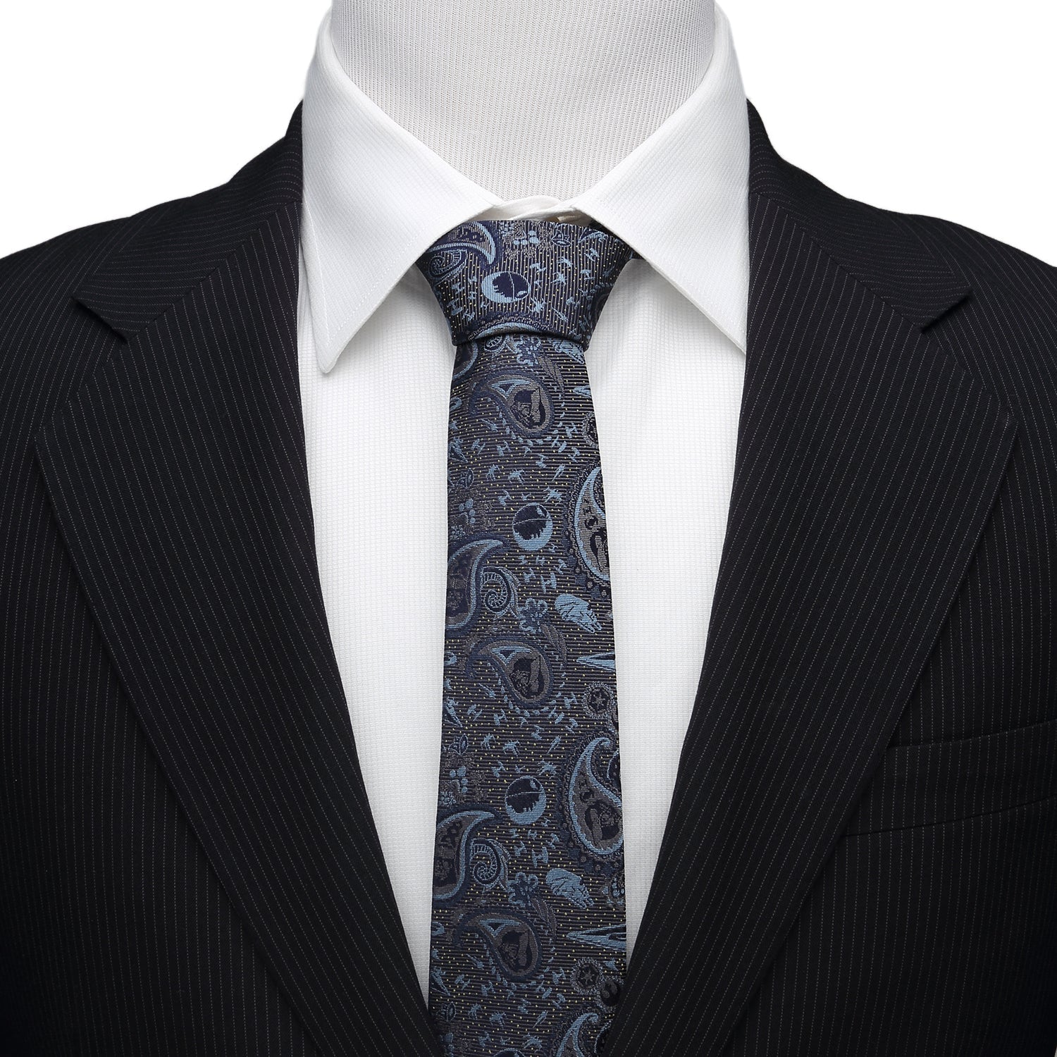 Star Wars Darth Vader Blue and Gray Paisley Tie - SARTORO976