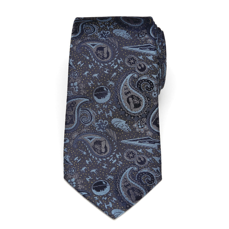 Star Wars Darth Vader Blue and Gray Paisley Tie - SARTORO0
