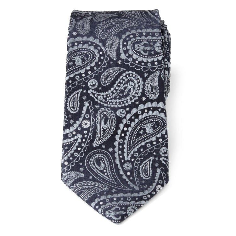 Star Wars Mandalorian Blue Paisley Tie - SARTORO66
