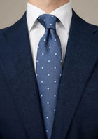 Steel Blue Micro Floral Tie - SARTORO671