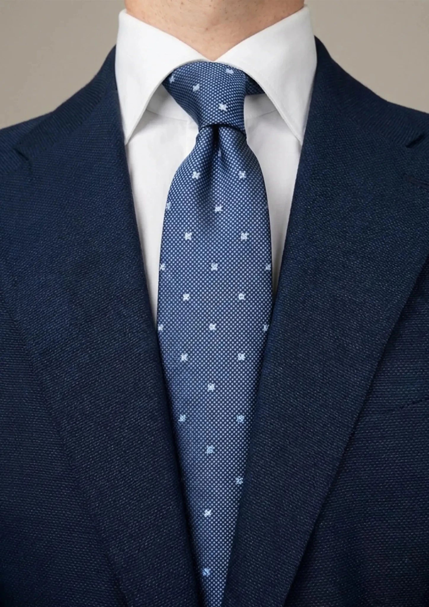 Steel Blue Micro Floral Tie - SARTORO507