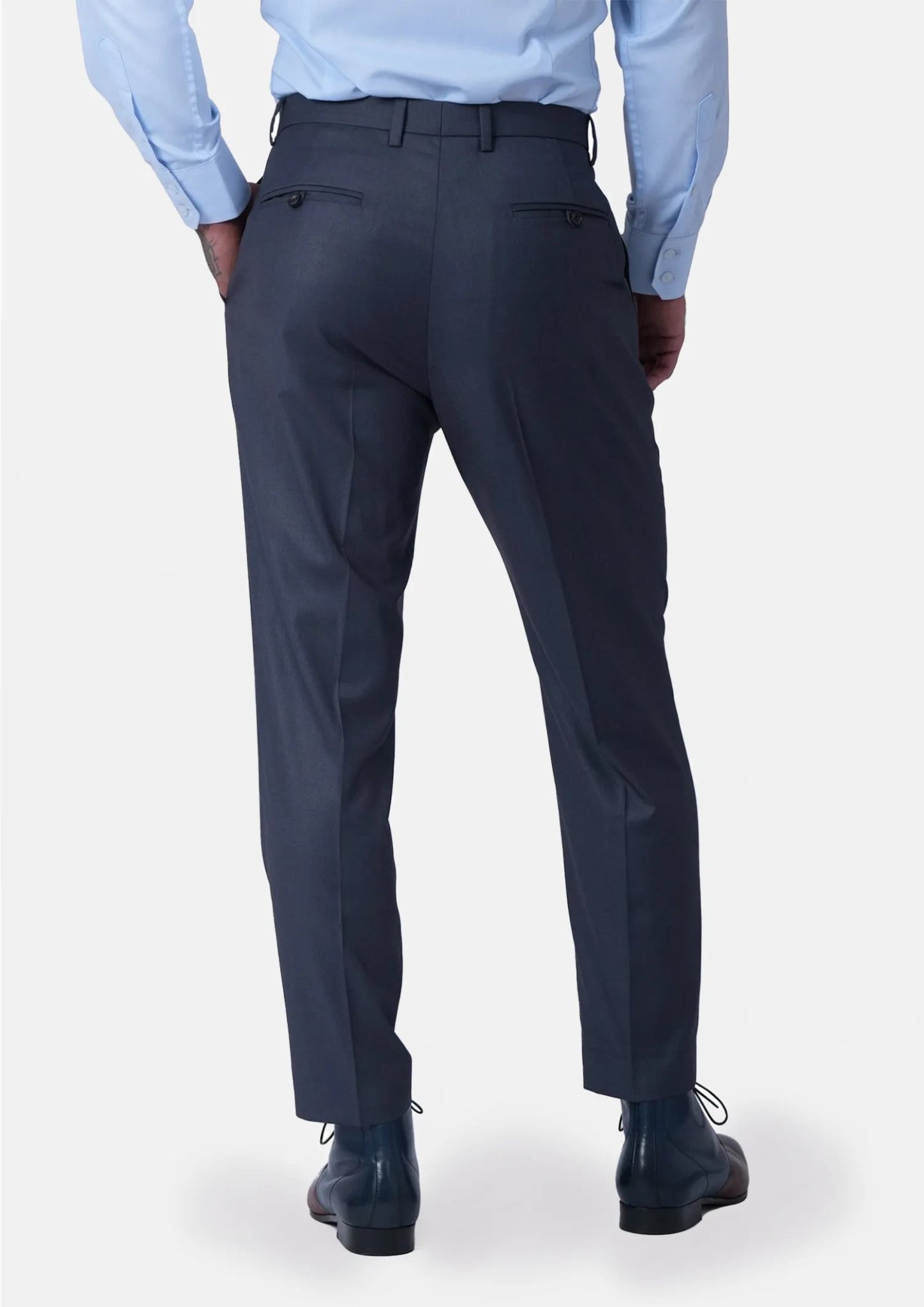 Steel Grey Twill Pants - SARTORO