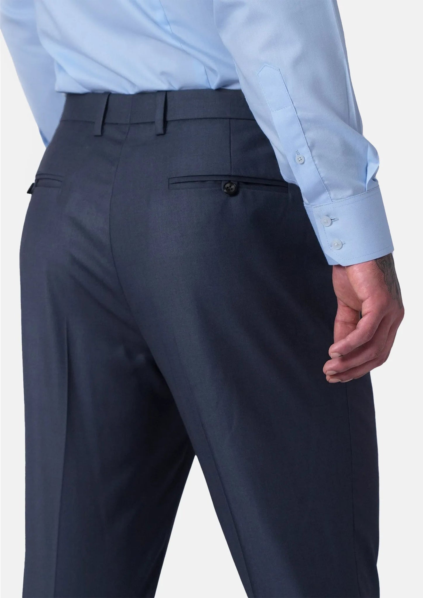 Steel Grey Twill Pants - SARTORO