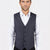 Steel Grey Twill Vest - SARTORO