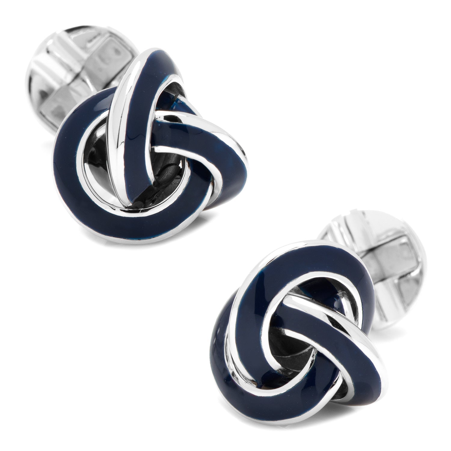 Sterling Blue Enamel Knot Cufflinks185