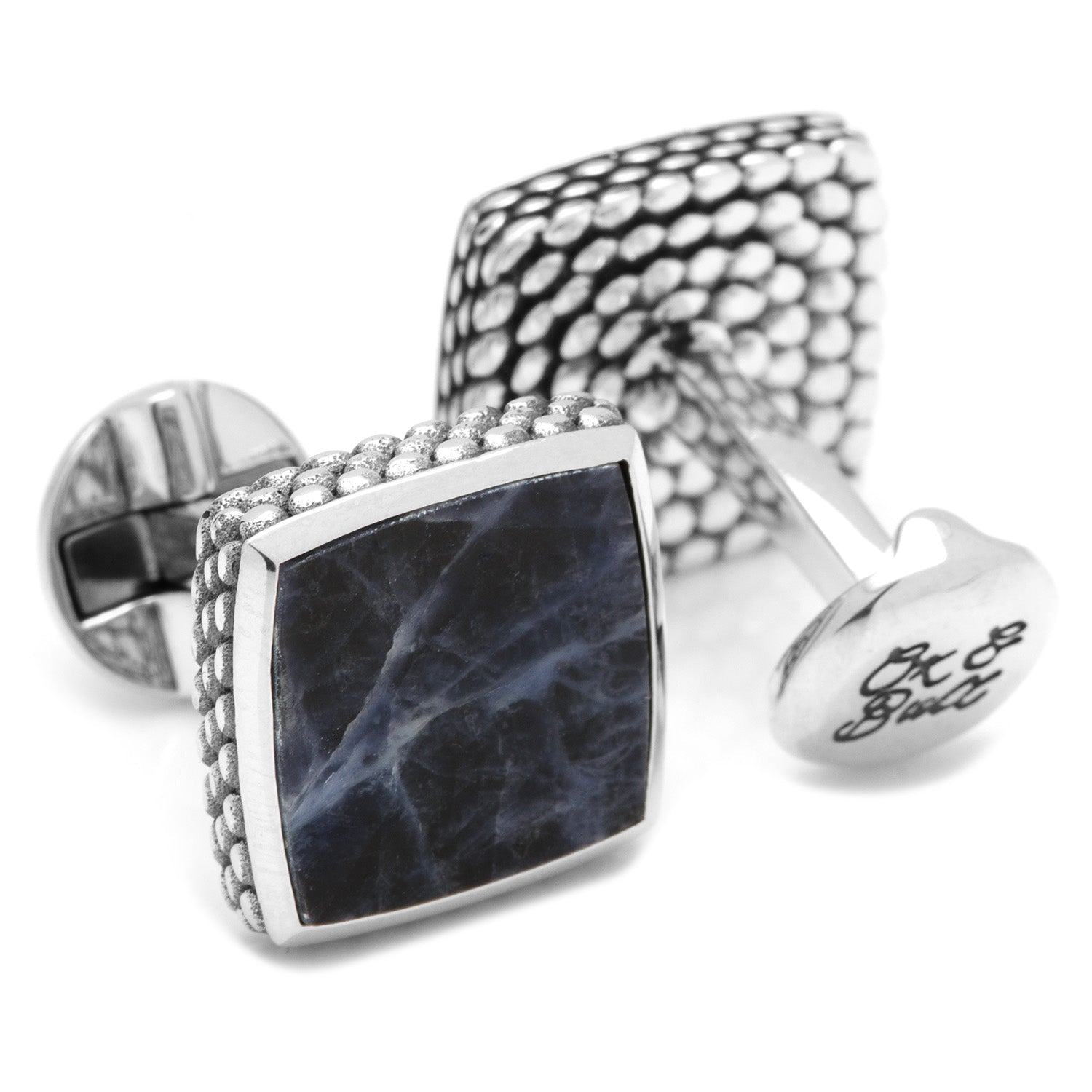Sterling Classic Scaled Lapis Cufflinks - SARTORO38