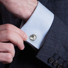 Sterling Silver Braided Knot Cufflinks - SARTORO689