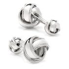 Sterling Silver Braided Knot Cufflinks - SARTORO459