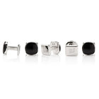 Sterling Silver Classic Formal Black Onyx 5-Studs - SARTORO946
