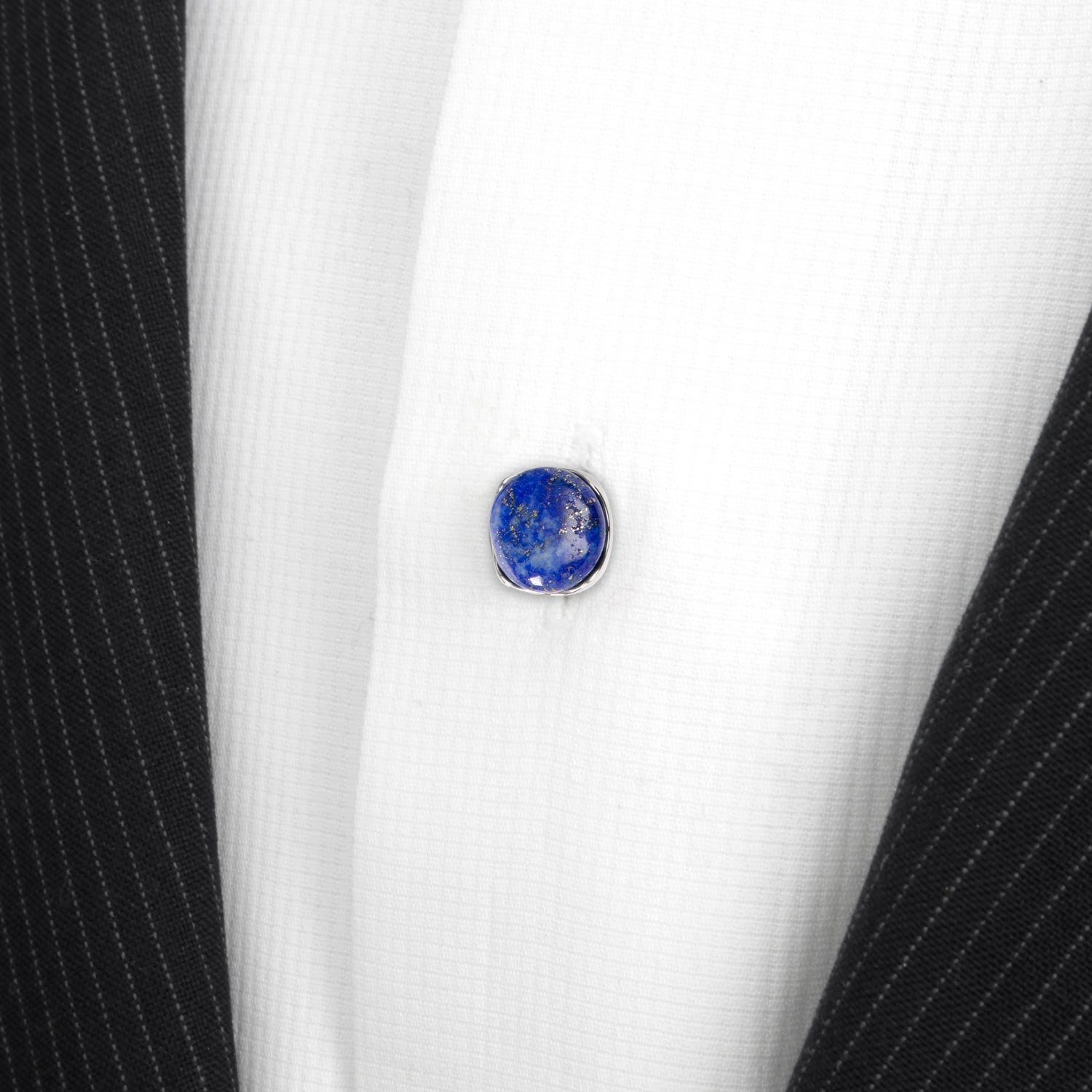 Sterling Silver Classic Formal Lapis 5-Studs - SARTORO42