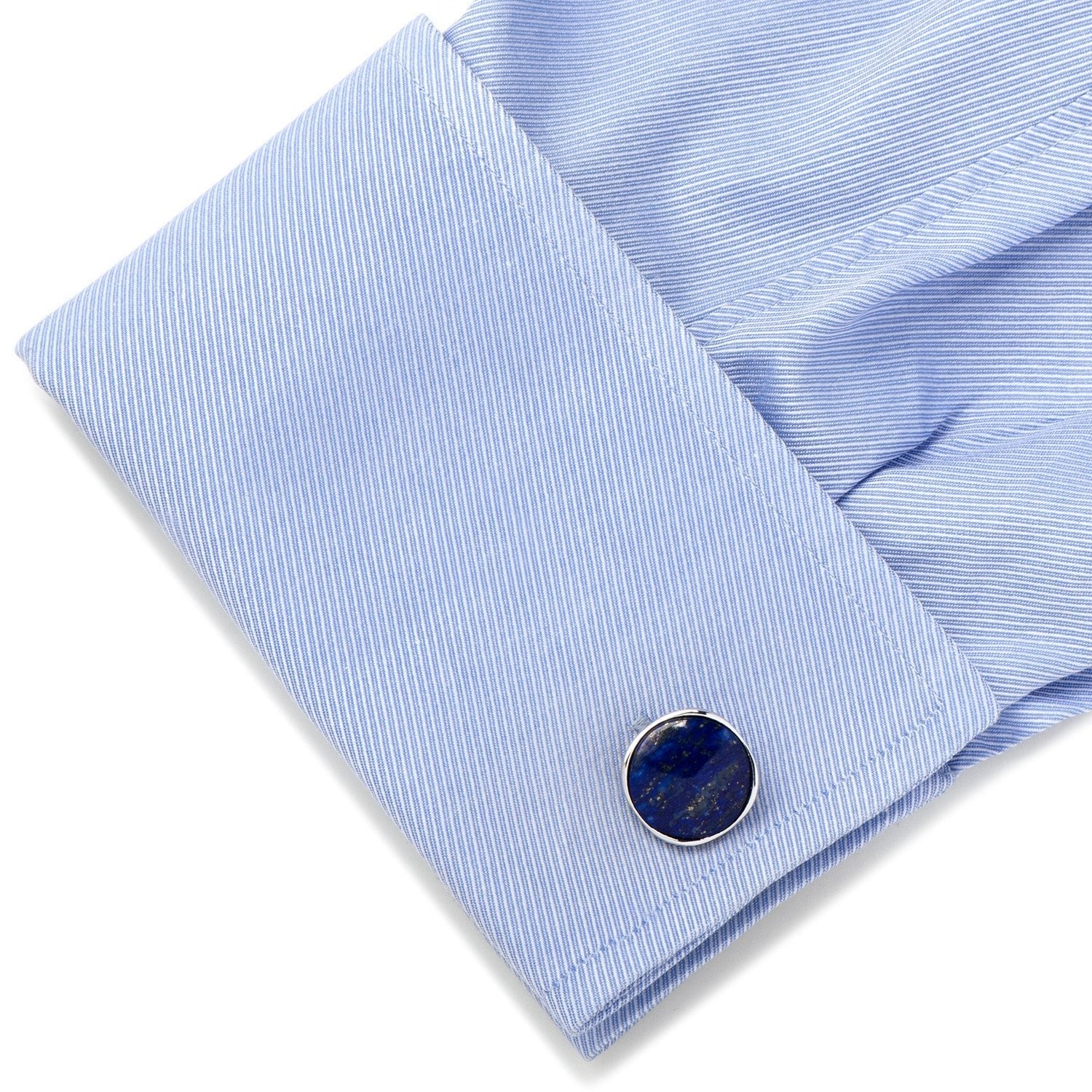 Sterling Silver Classic Formal Lapis Cufflinks - SARTORO140