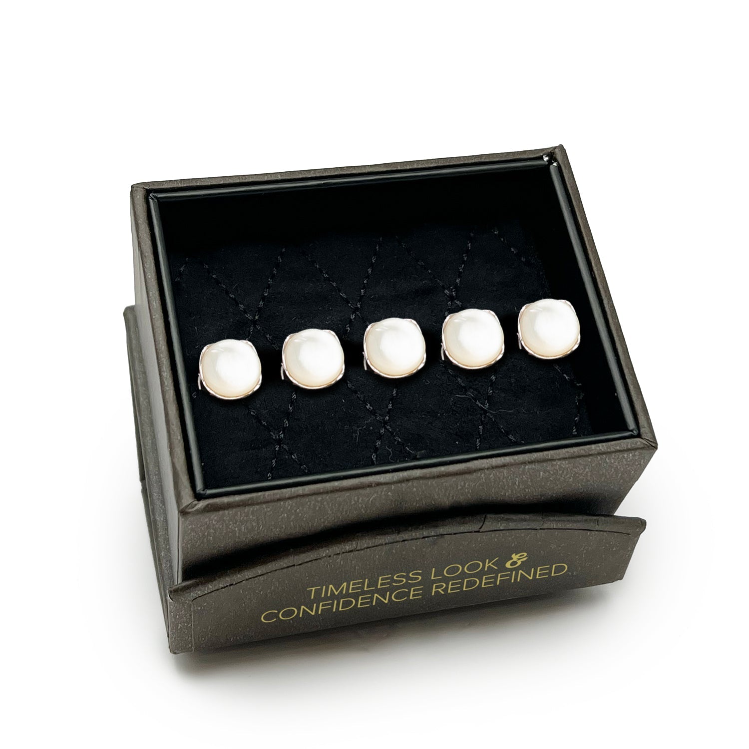 Sterling Silver Classic Formal Mother of Pearl 5-Studs - SARTORO248