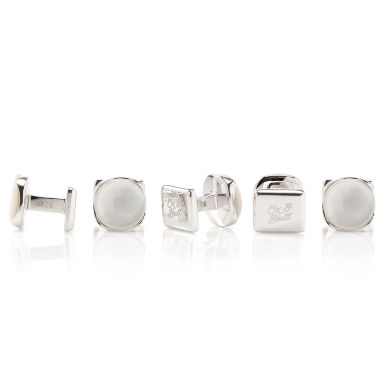 Sterling Silver Classic Formal Mother of Pearl 5-Studs - SARTORO359