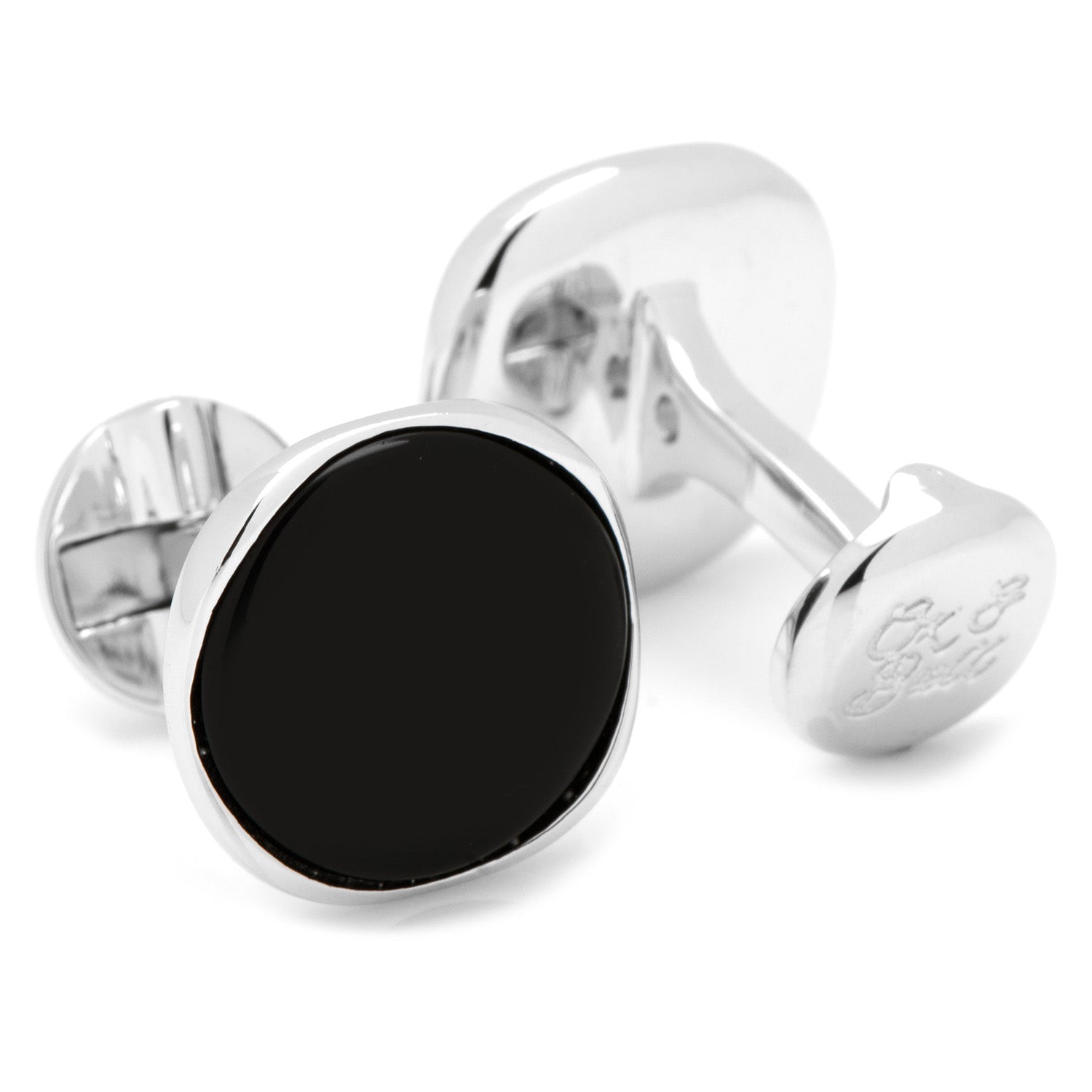 Sterling Silver Classic Formal Onyx 5-Stud Set - SARTORO735