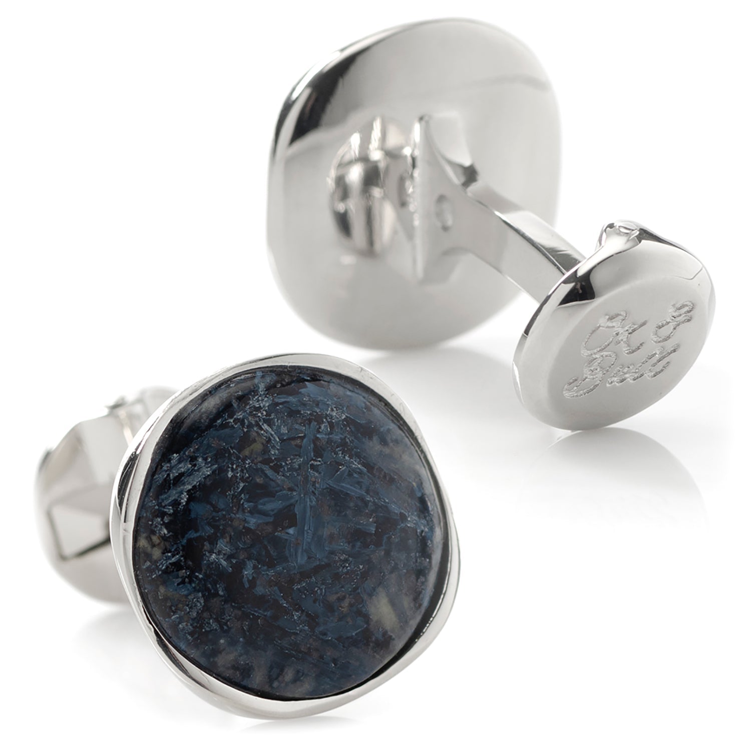 Sterling Silver Classic Formal Pietersite Cufflinks - SARTORO910