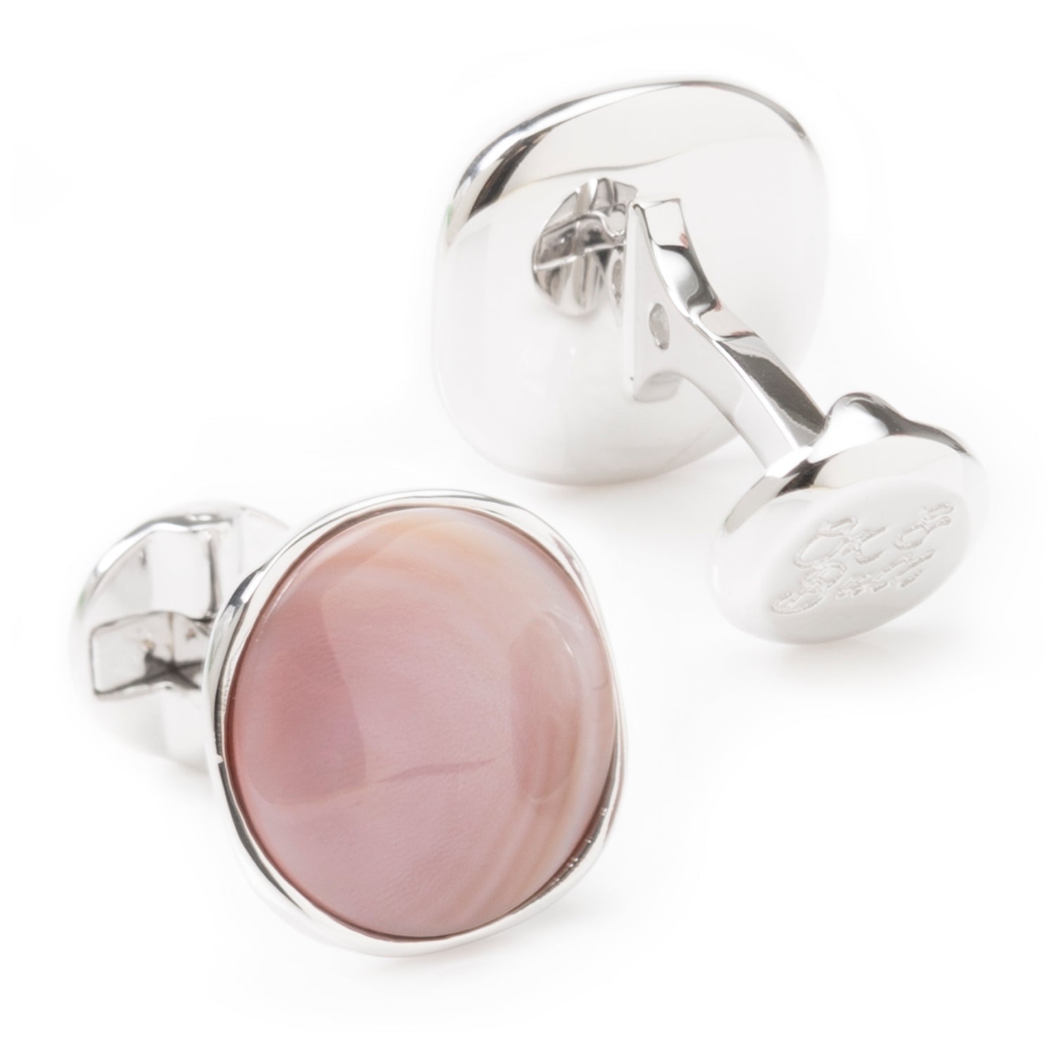 Sterling Silver Classic Formal Pink Mother of Pearl 5-Stud Set - SARTORO315