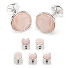 Sterling Silver Classic Formal Pink Mother of Pearl 5-Stud Set - SARTORO782