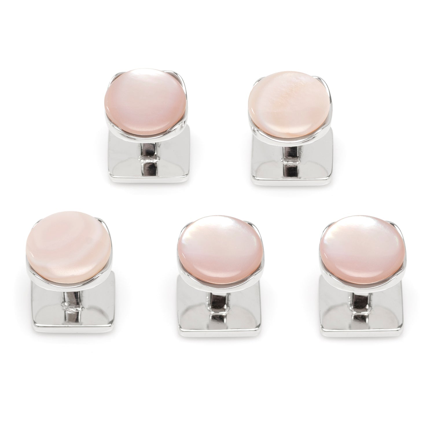 Sterling Silver Classic Formal Pink Mother of Pearl 5-Studs617