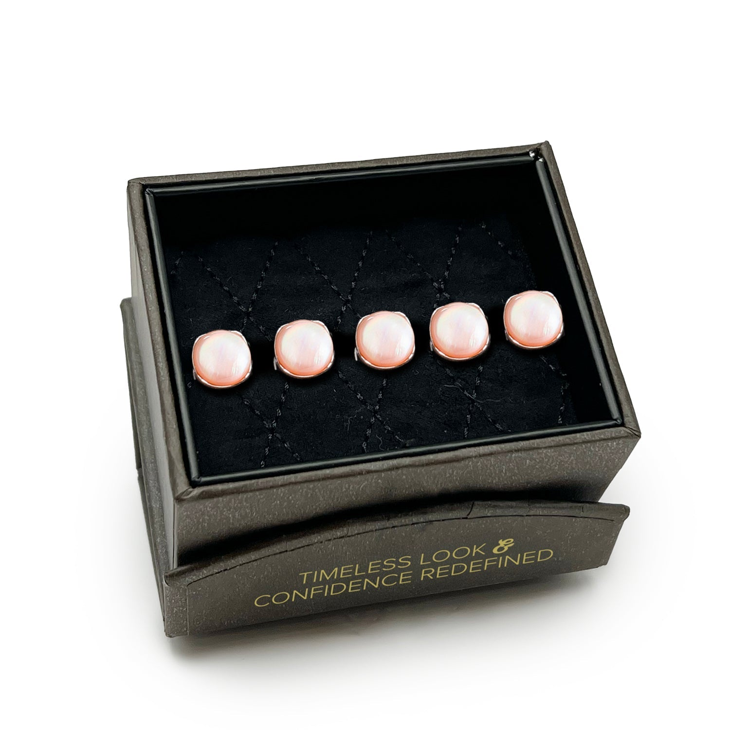 Sterling Silver Classic Formal Pink Mother of Pearl 5-Studs - SARTORO303