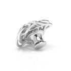 Sterling Silver Rhodium Plated Rose Lapel Pin - SARTORO361