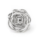 Sterling Silver Rhodium Plated Rose Lapel Pin - SARTORO532