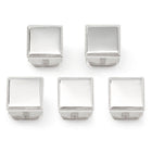 Sterling Silver Rope Square 5-Studs - SARTORO664