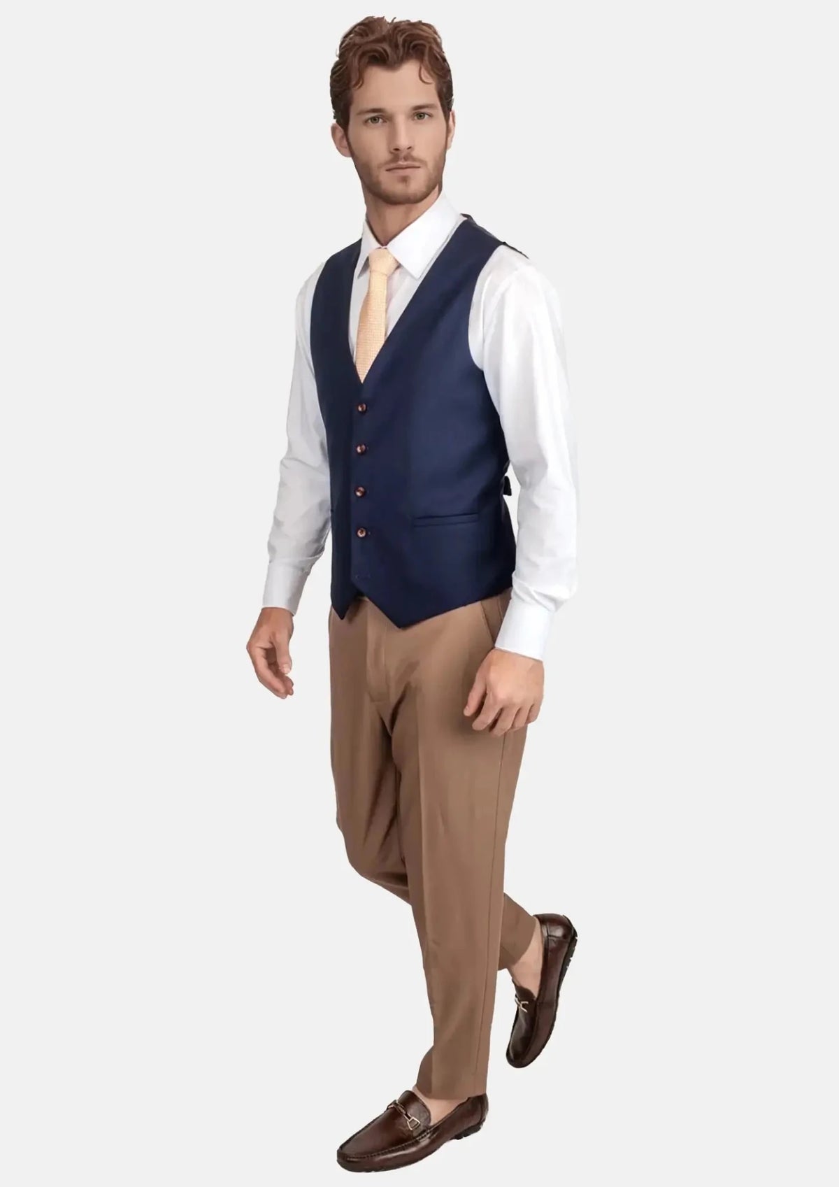 Stratos Blue Mohair Vest - SARTORO860