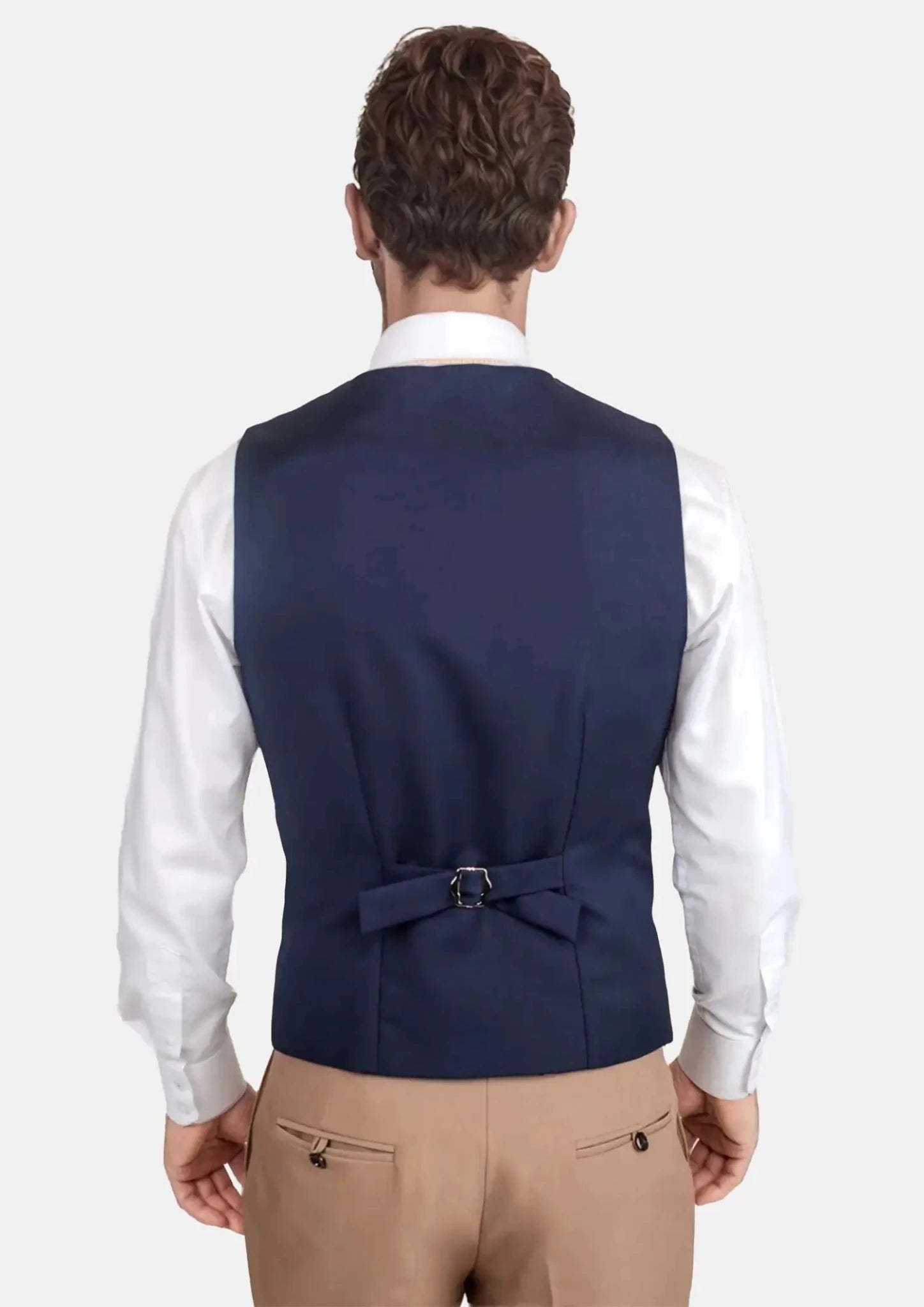 Stratos Blue Mohair Vest - SARTORO323