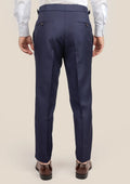 Stratos Blue Sharkskin Pants - SARTORO