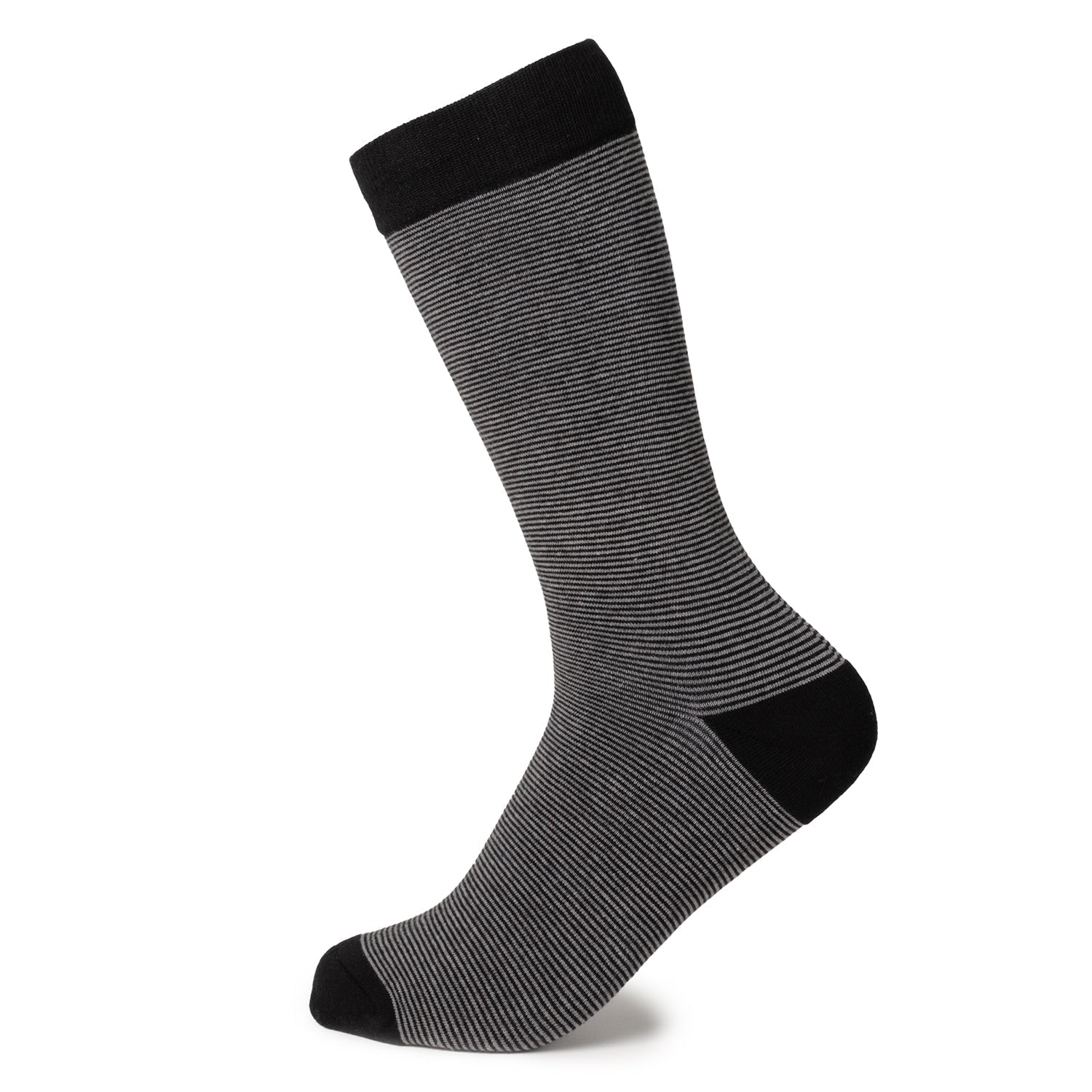 Striped Gray Black Men's Socks610