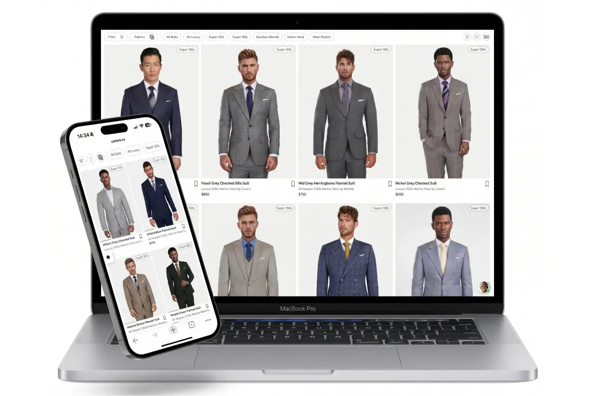 suits on a computer and phone