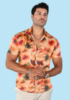 Sunset Poppy Silk Shirt - SARTORO575