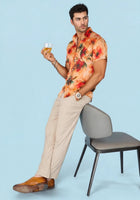 Sunset Poppy Silk Shirt - SARTORO184