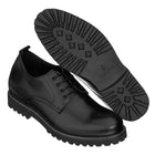 Taller Black Leather Elevator Work Shoes - 3 Inches - SARTORO763