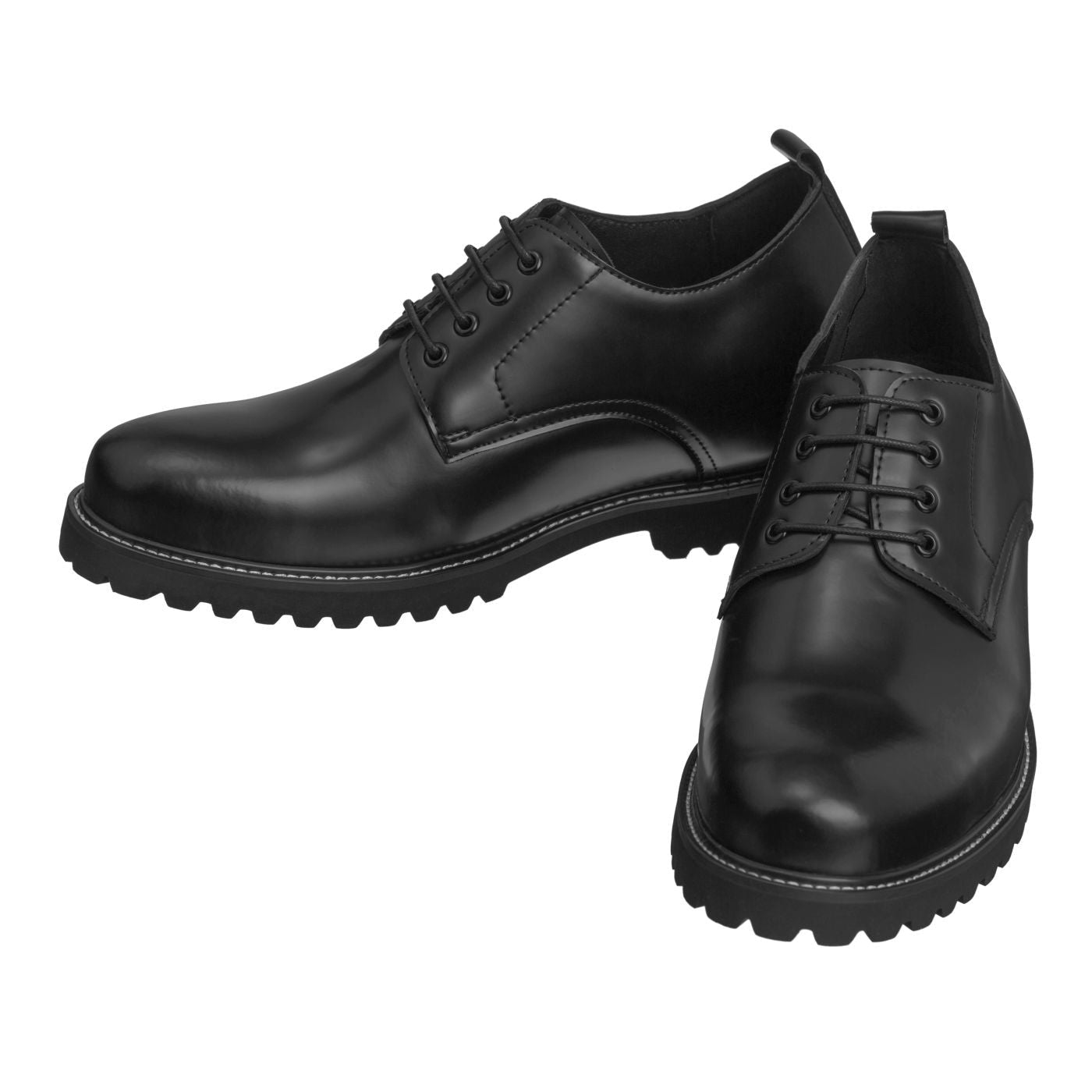 Taller Black Leather Elevator Work Shoes - 3 Inches942