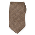 Tan Tweed Striped Linen Men's Tie - SARTORO637