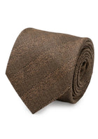 Tan Tweed Striped Linen Men's Tie - SARTORO846