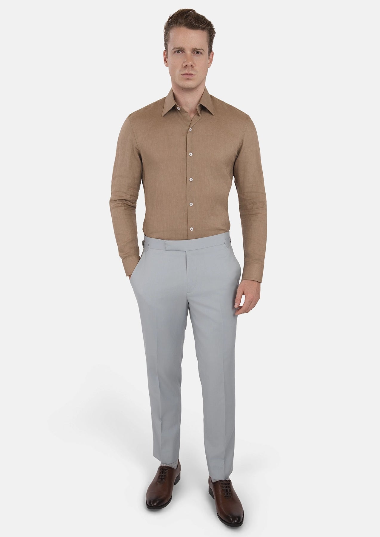 Taupe Gray Shirt - SARTORO