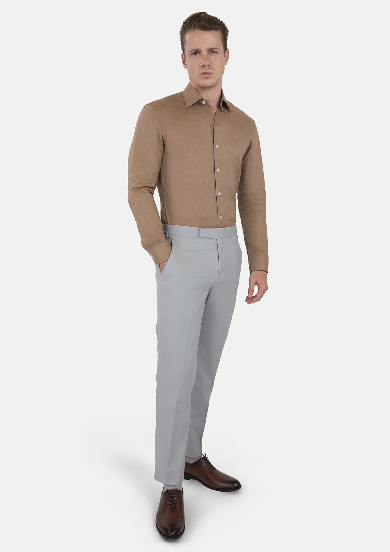Taupe Gray Shirt - SARTORO