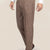 Tawny Brown Hopsack Pants - SARTORO