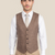 Tawny Brown Hopsack Vest - SARTORO