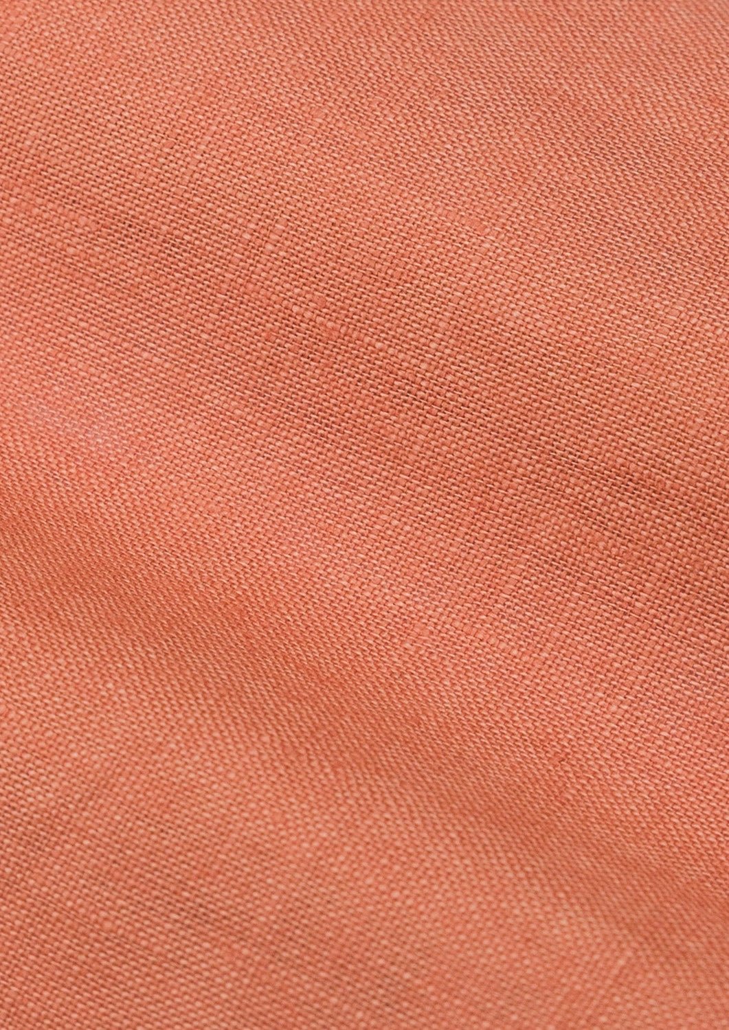 Terracotta Orange Linen Shirt - SARTORO