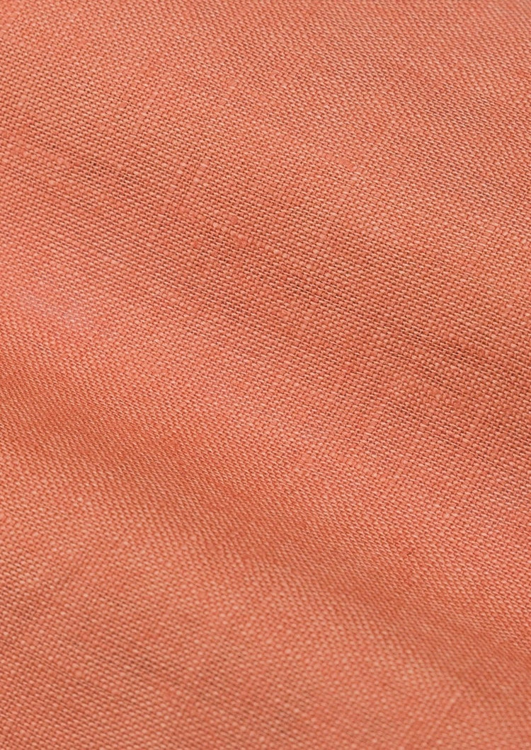 Terracotta Orange Linen Shirt - SARTORO822