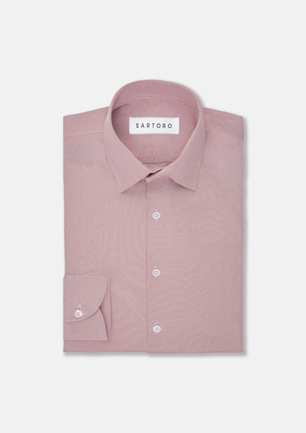 Men's Burgundy Oxford Weave Shirt | SARTORO Men's Burgundy Oxford Weave Shirt | SARTORO